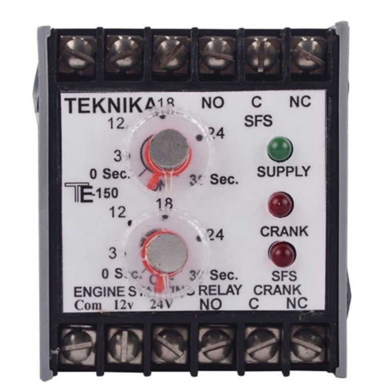 TE-150, Teknika Engine start relay, 12vdc/24vdc voltkart