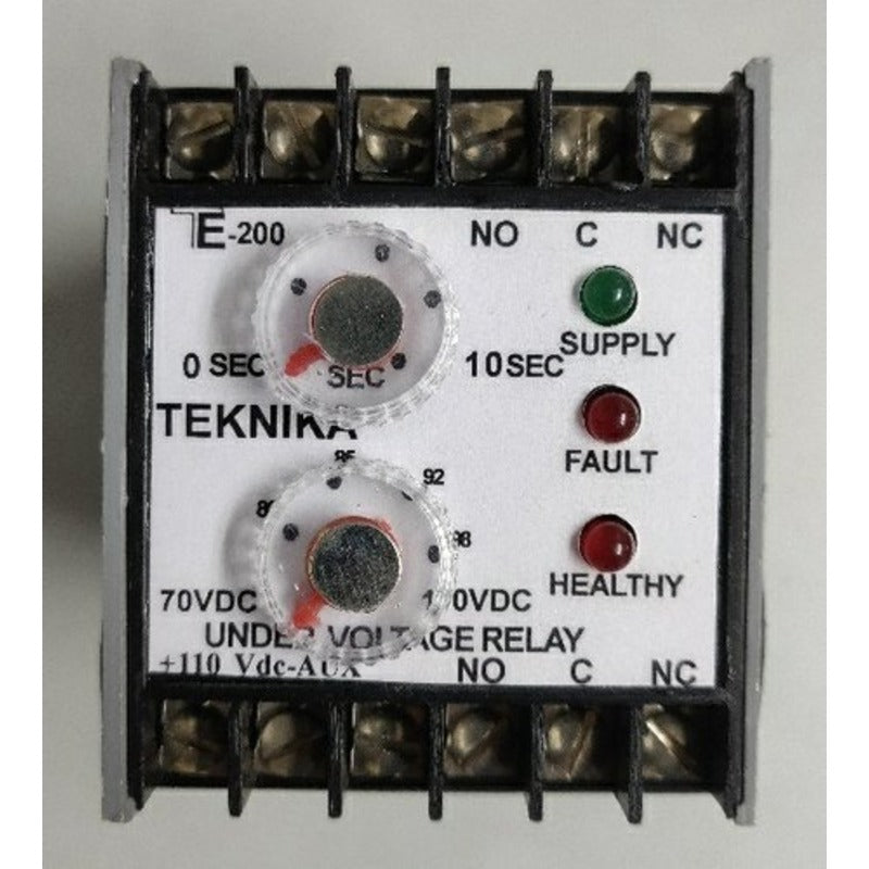 TE-200, Teknika Under voltage relay, single phase 220vac voltkart