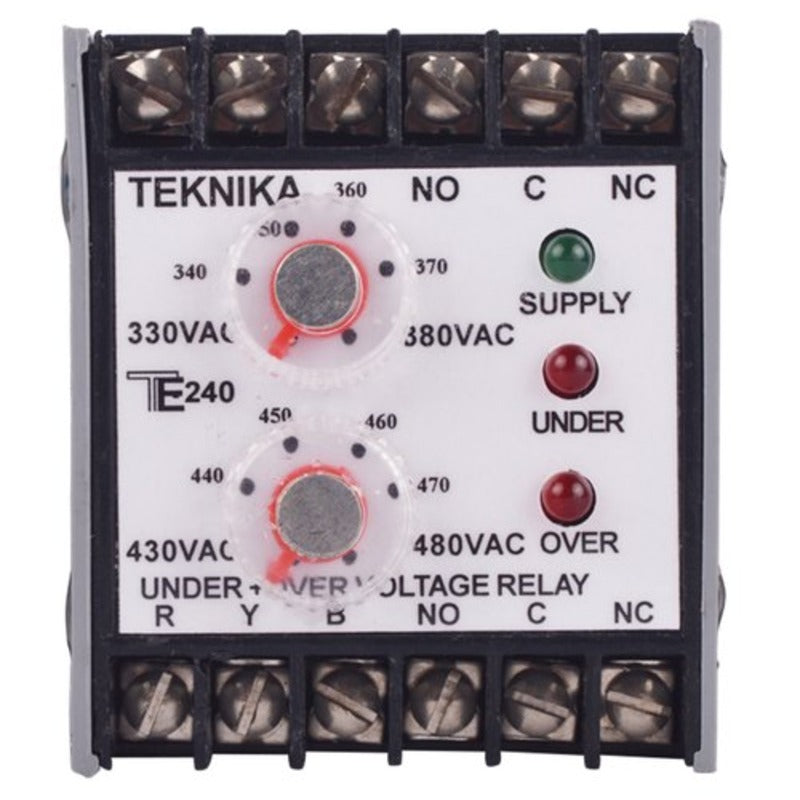 TE-240, Teknika Under + Over voltage relay, 3 phase voltkart