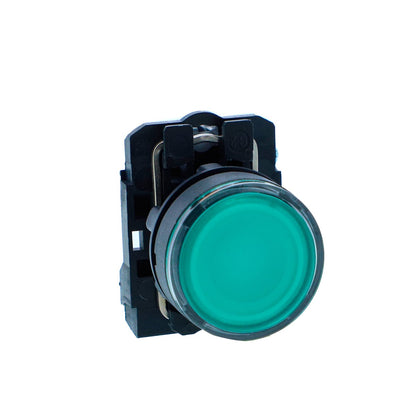 Schneider XB5AW33M1N Illuminated Push Button Green, 22mm, 230V AC
