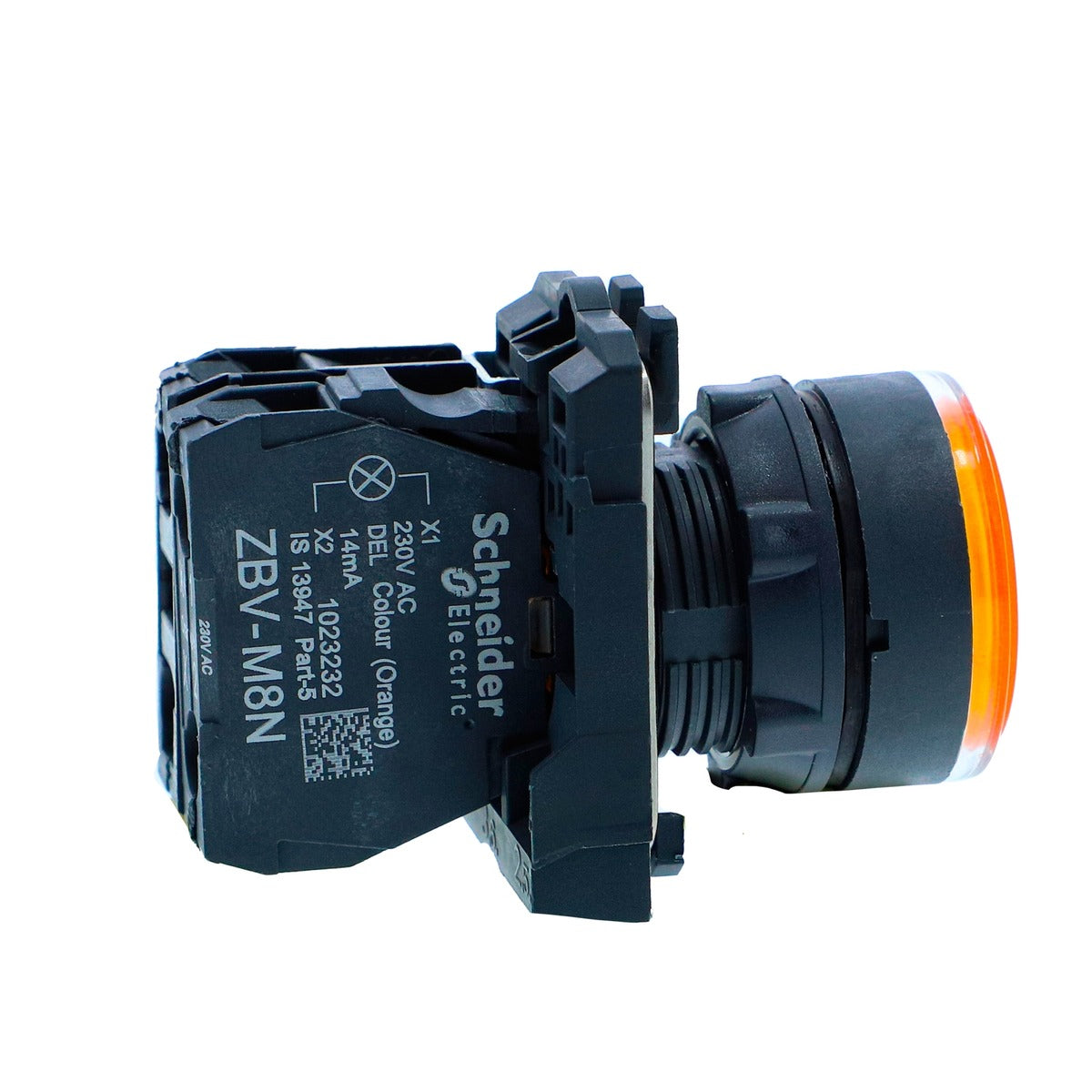 Schneider XB5AW38M1N Illuminated Push Button Amber, 22mm, 230V AC - view 2