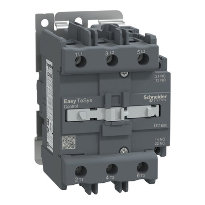 Schneider LC1E80, 80Amp Contactor, coil voltage 220vac