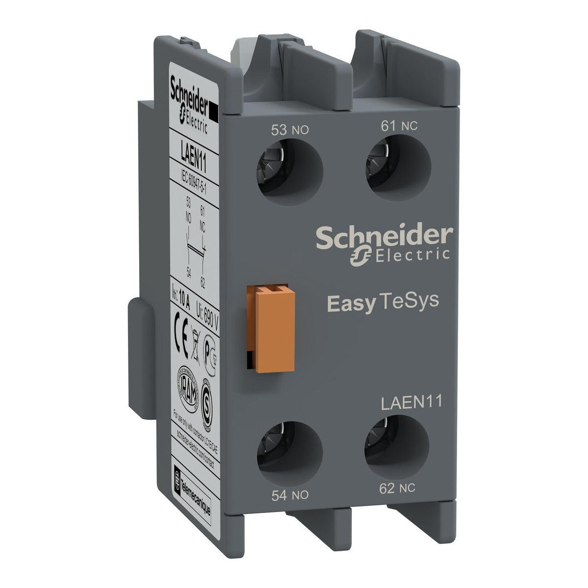 Schneider Lc1e series 1no 1nc top mounted block Laen11