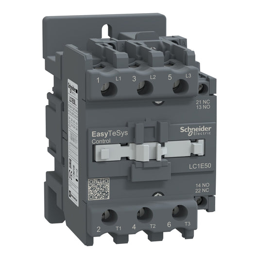 Schneider LC1E50, 50Amp Contactor, coil voltage 220vac