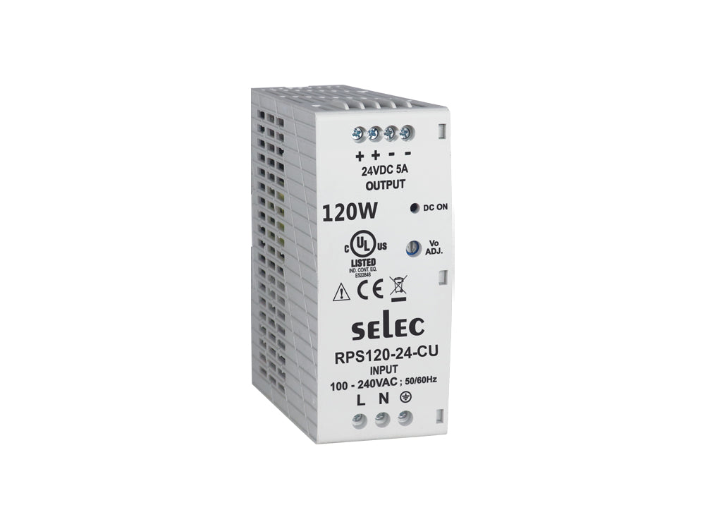 SELEC RPS120-24, Power Supply 24vdc, 5amp