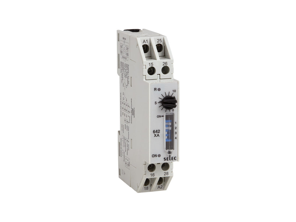 SELEC 642XA On Delay / Interval Timer, 2 Functions 8 Time Ranges Selec