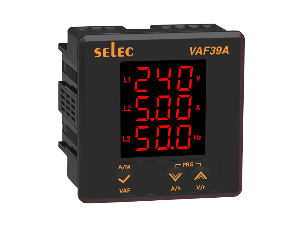 SELEC VAF39A-1-230V, Digital Panel meter-voltage, ampere & frequency